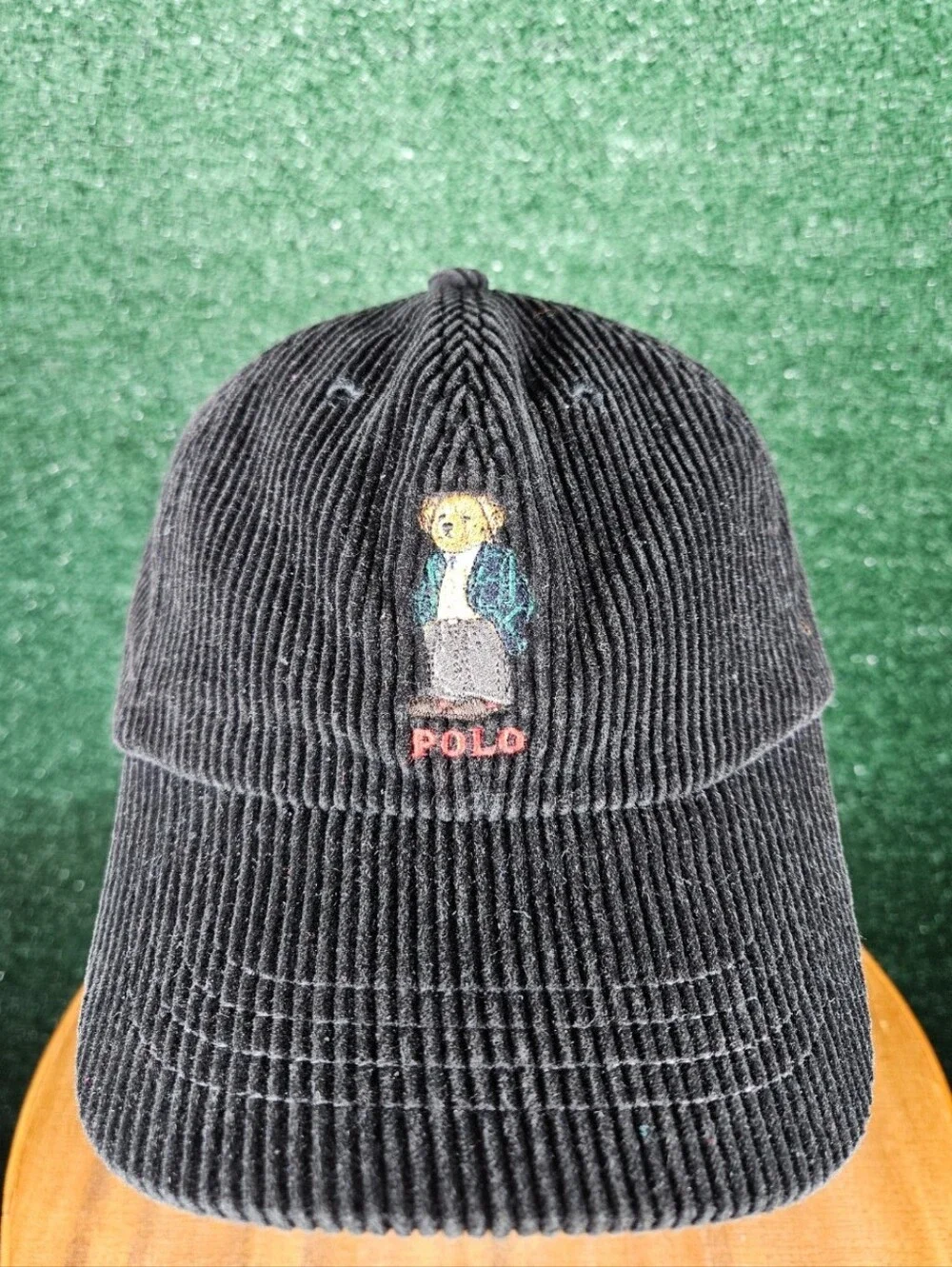 Vintage Polo Sport Ralph Lauren Embroidered Polo Bear Corduroy Adjustable Cap